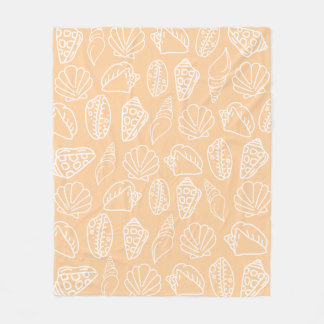 Couverture Polaire Hand-drawn Sandy Shells Fleece Blanket