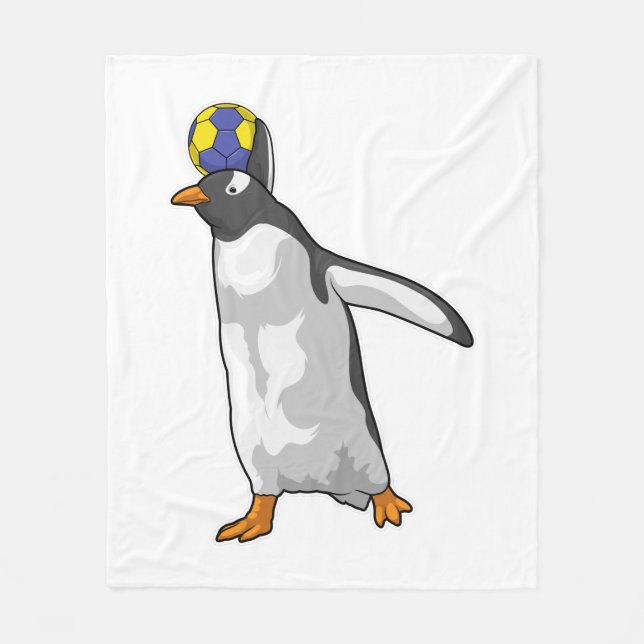 Couverture Polaire Handball joueur de pingouin Handball (Devant)