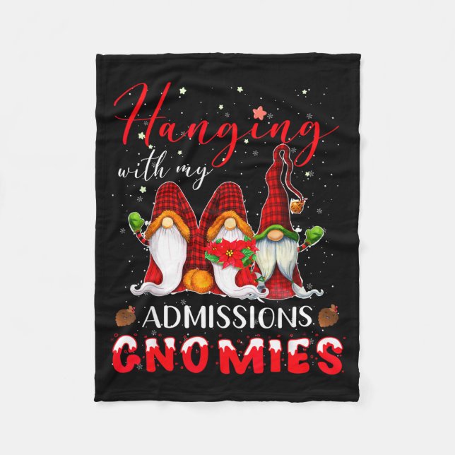 Couverture Polaire Hanging With My Admissions Gnomies Christmas Direc (Devant)