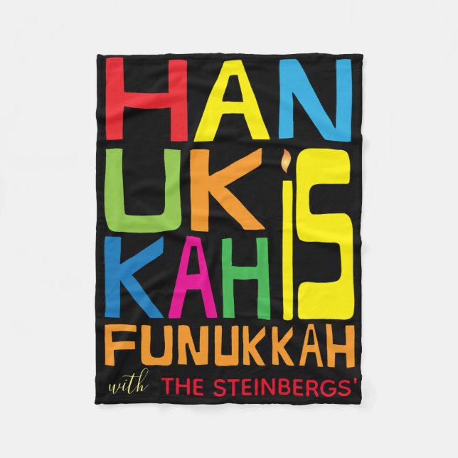 Couverture Polaire Hanoukka est Funukkah Fleece Blanket (Devant)