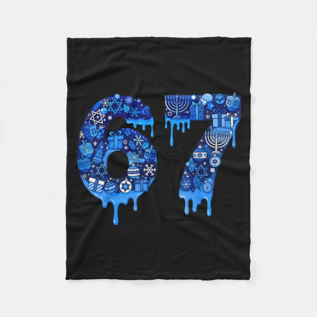 Couverture Polaire Hanukkah 67 Six Seven Boy Girl Kids 67 Meme Hanukk (Devant)