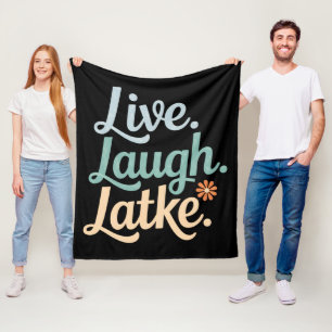 Couverture Polaire Hanukkah en direct rire latke drôle vacances famil