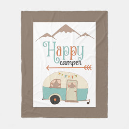 Couverture Polaire Happy Camper Cute Retro RV