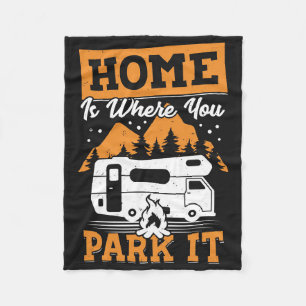 Couverture Polaire Happy Camper Home Est Là Où Vous Le Garez