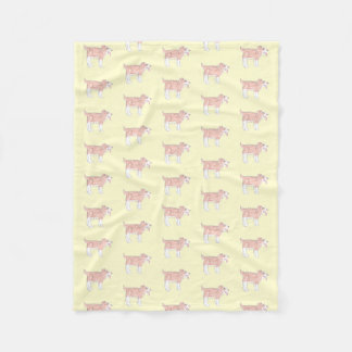 Couverture Polaire Happy Dog Baby Blanket (Small yellow)