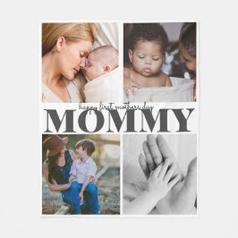 Couverture Polaire happy first mamans day mignon photo collage