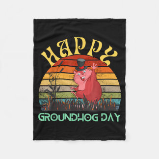 Couverture Polaire Happy Groundhog Day 2023 Lovers Costume Funny Grou