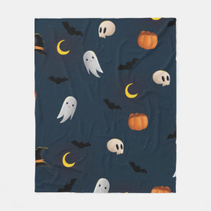 Couverture Polaire Happy Halloween Designer Motif Confortable