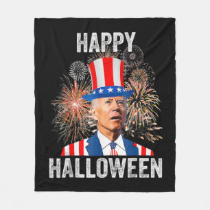 Couverture Polaire Happy Halloween Joe Biden USA