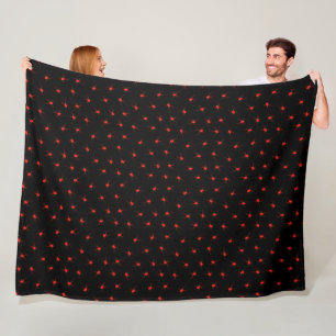 Couverture Polaire Happy Halloween moderne araignée rouge