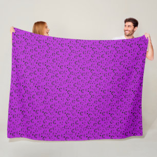 Couverture Polaire Happy Halloween moderne Citrouille pourpre sourire