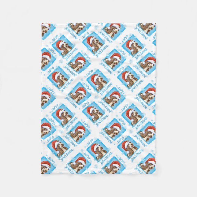 Couverture Polaire Happy Howlidays English Cocker Spaniel (Devant)