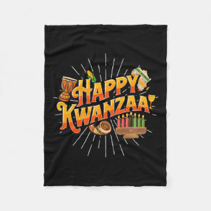 Couverture Polaire Happy Kwanzaa - Festival africain du patrimoine am