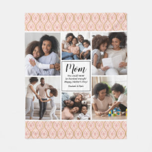 Couverture Polaire Happy Mothers Day 6 photo collage