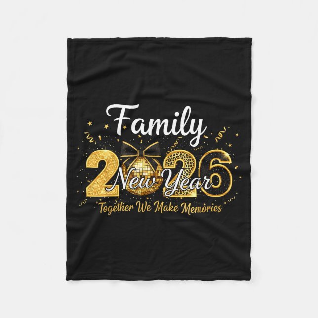 Couverture Polaire Happy New Year 2025 New Year's Eve Party Countdown (Devant)