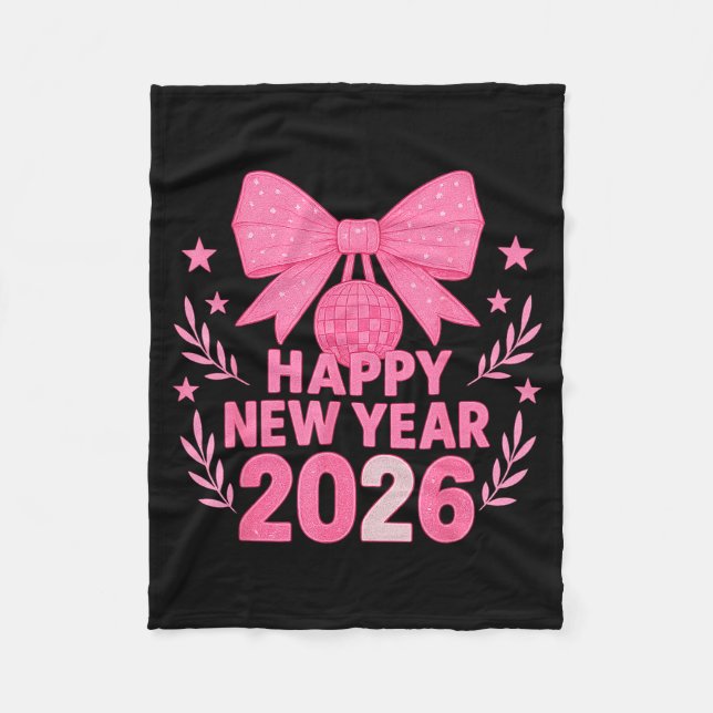 Couverture Polaire Happy New Year 2026 Nk Bow Coquette Family  (Devant)
