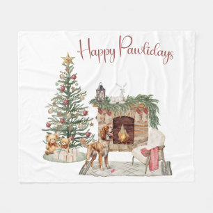Couverture Polaire Happy Pawlidays Chien Design - Bretagne Espagnol