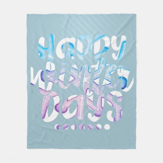 Couverture Polaire Happy Winter Days Fleece Blanket (Devant)