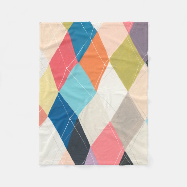 Couverture Polaire Harlequin Hopscotch - Motif Jacquard (Devant)