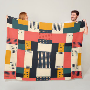Couverture Polaire Harmonie Géométrique Urbaine de Style Milieu de Si