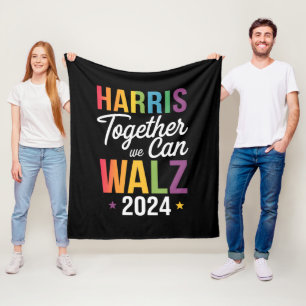 Couverture Polaire Harris Walz 2024 Kamala Ensemble Nous Pouvons LGBT