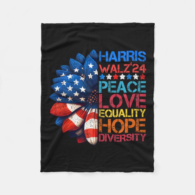 Couverture Polaire Harris Wheimer 2024 Peace Love Equality Hope Diver (Devant)
