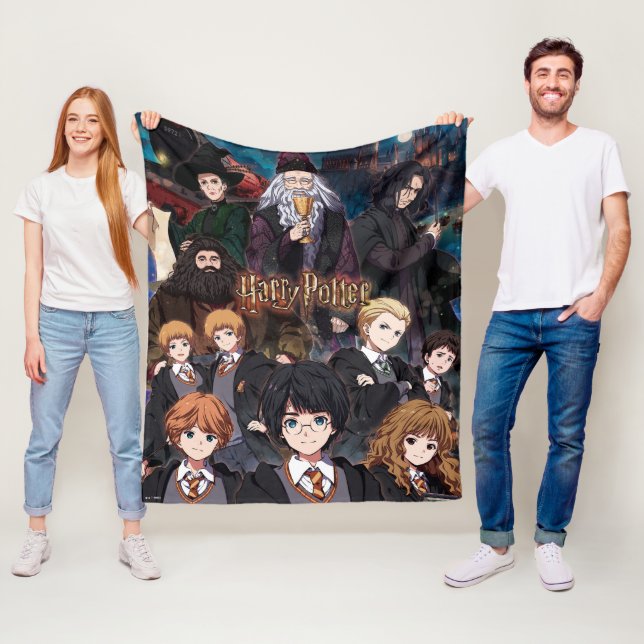 Couverture Polaire HARRY POTTER™ Anime Ensemble Scene (En situation)