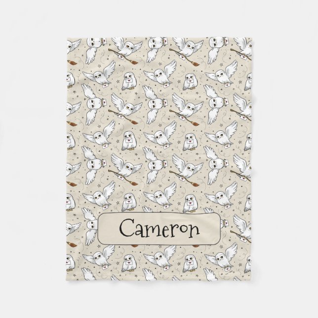 Couverture Polaire Harry Potter | Hedwig Pattern - Baby Shower (Devant)