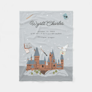 Couverture Polaire Harry Potter Hogwarts statistiques de naissance de