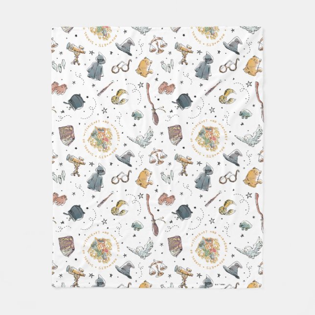 Couverture Polaire HARRY POTTER™ Icons Pattern (Devant)