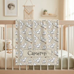 Couverture Polaire Harry Potter   Motif Hedwig - Baby Shower
