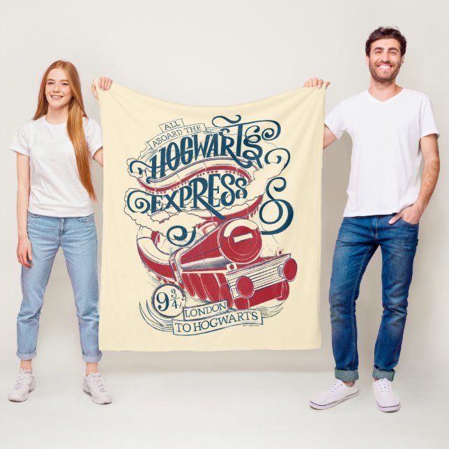 Couverture Polaire Harry Potter | Typographie Express Hogwarts (En situation)