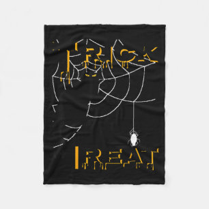 Couverture Polaire Haut de chat noir Halloween pour traiter ou trompe