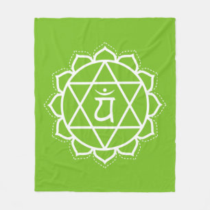 Couverture Polaire Heart Chakra Anahata Méditation verte