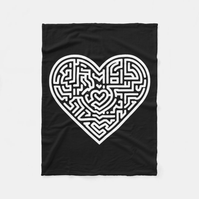 Couverture Polaire Heart Maze Valentine's  (Devant)