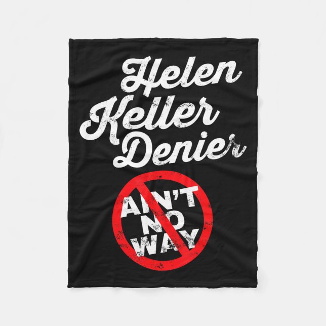 Couverture Polaire Helen Keller Meme, Denier Joke, Funny History Sati (Devant)