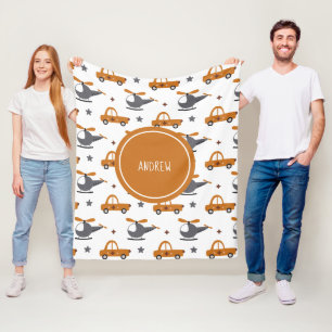 Couverture Polaire Hélicoptères et voitures Jouets pour enfants Motif