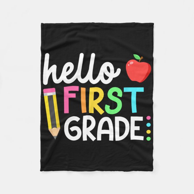 Couverture Polaire Hello First Grade Team 1st Grade Byck To School Te (Devant)