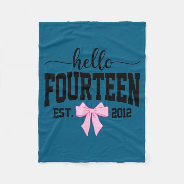 Couverture Polaire Hello Fourteen Est 2012 Coquette Bow 14th Birthday (Devant)