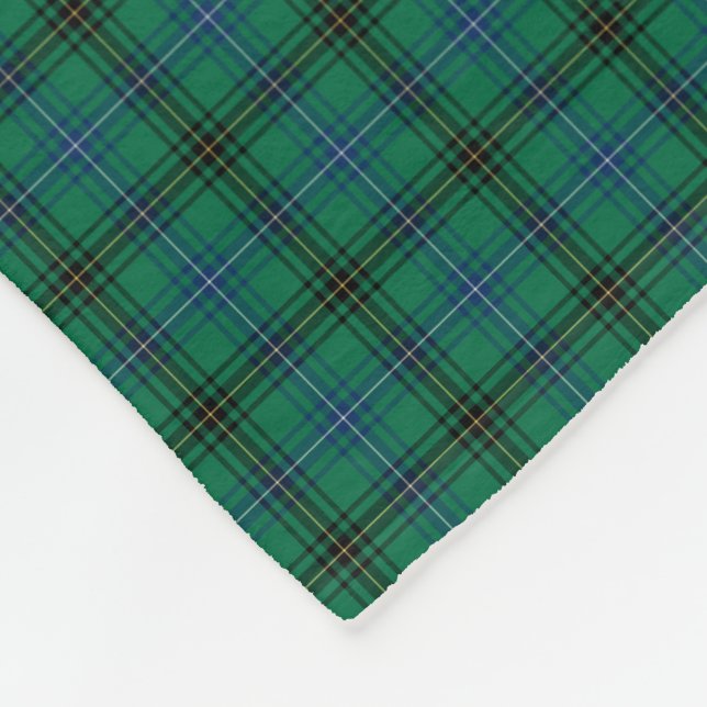 Couverture Polaire Henderson Clan Bright Green et Blue Tartan (Coin)