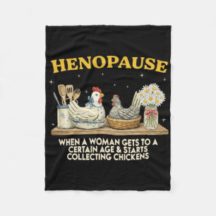 Couverture Polaire Hénopause Drôle Ménopause Amoureux de Poule Maman 
