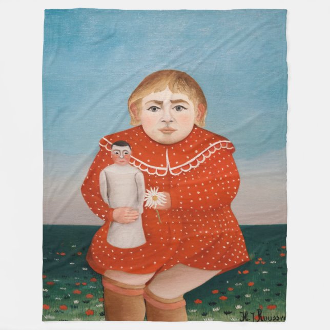 Couverture Polaire Henri Rousseau - Enfant avec poupée (Devant)