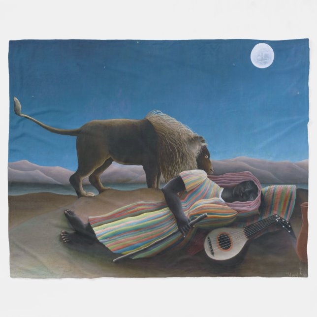Couverture Polaire Henri Rousseau - Les Tziganes qui dorment (Devant (Horizontal))