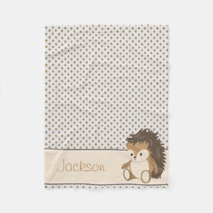 Couverture Polaire Hérisson et Diamonds de bébé personnalisés
