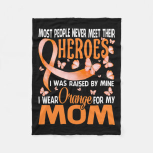 Couverture Polaire Héros Je Porte Orange Pour Ma Mère Sclérose Multip