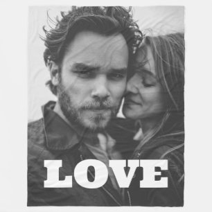 Couverture Polaire Heureuse Sainte-Valentin Love Photo Boyami