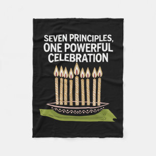 Couverture Polaire Heureux Kwanzaa bougies Afrique Fête Afrique Améri