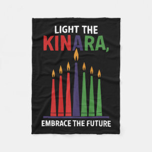 Couverture Polaire Heureux Kwanzaa bougies Afrique Fête Afrique Améri