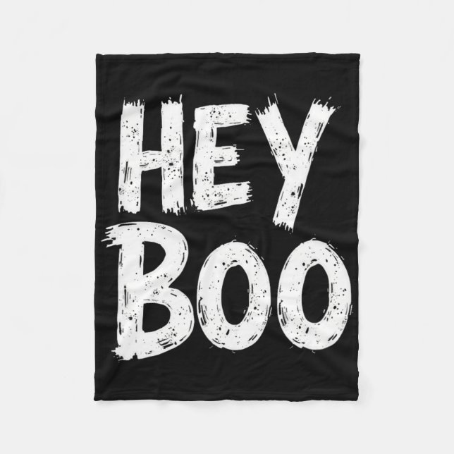 Couverture Polaire Hey Boo Funny Halloween Fantôme (Devant)