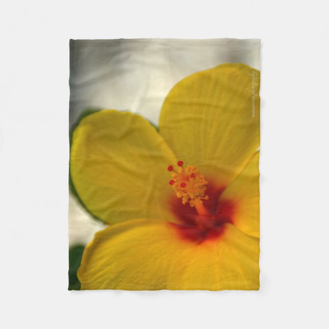Couverture Polaire Hibiscus jaune (Devant)
